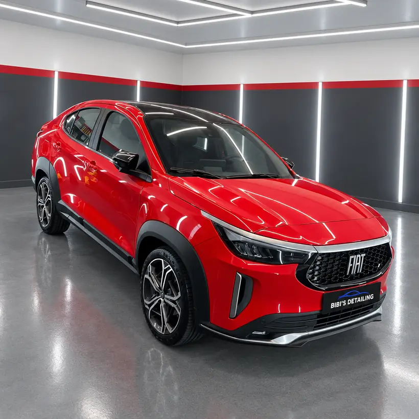 Fiat Fastback rojo de frente